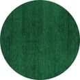 thumbnail image 1 of Ahgly Company Indoor Round Abstract Green Modern Area Rugs, 8' Round, 1 of 4