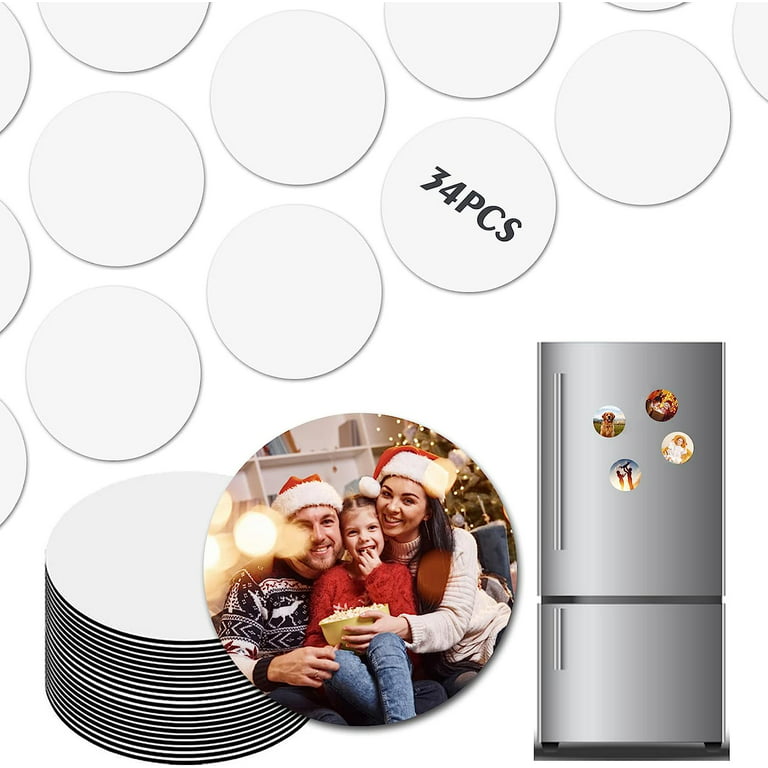 34 PCS Sublimation Magnet Blanks, VEGCOO Sublimation Blank Fridge Magnets  Printable Photos, Personalized Custom Magnets for Refrigerator Decoration,  Kitchen, Office, Wall (Rectangle 5.5 x 7.5cm) 