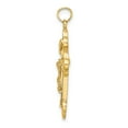 thumbnail image 2 of FB Jewels 14K Yellow Gold Crucifix with Spade Tips 2D Pendant, 2 of 4