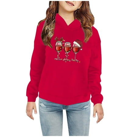 

GERsome Toddler Boys Girls Christmas Sweatshirts Hoodies Santa Claus Pullover Tops Kids Hooded Sweaters Xmas Outerwear