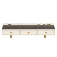 thumbnail image 6 of Aukfa 47" Wall-Mounted Vanity Table with 3 Storage Drawer & Hair Dryer Rack,Makeup Desk Space-Saving Floating Desk for Bedroom, Bathroom, Hairdressers,White, 6 of 8