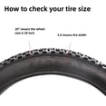 thumbnail image 4 of Bicycle Fat Tyre Buggy Puncture Proof Widening Non-slip Riding Cycling Tyres 20 / 24 / 26 x 3.0 / 4.0 Inch For Outdoor Riding Cycling, 4 of 9