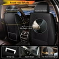 thumbnail image 3 of JIAMAOXIN Car 5-Seat Covers Front & Rear Full Set Faux Leather Universal SUV Sedan Seat Cushion Protector Waterproof, 3 of 5