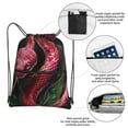 thumbnail image 3 of Naloa Red Viper Jungle Intensity Drawstring Backpack String Bag Cinch Water Resistant for Gym Shopping Sport Yoga, 3 of 6