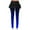 Blue, variant on Frostluinai Women's Duble Layered Workout Pants Stretch High Waist Yoga Leggings Fashion Gradient Gym Skinny Pants with Pocket Womens Leggings