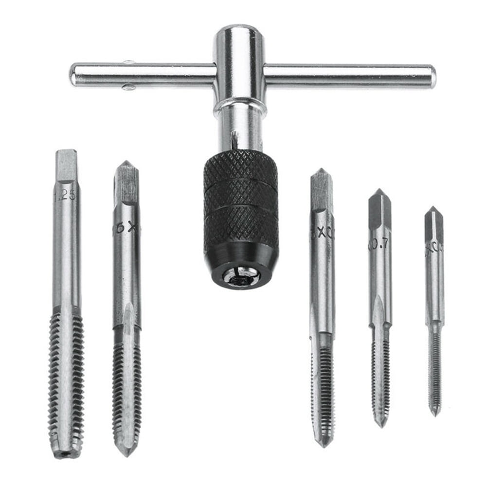 Ratchet Tap Wrench T Type Tapping Handle 4.6-8mm for Taps M5-M12 M6 M7 M8 