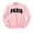 Pink, variant on Paris College Style Sweatshirt Unisex Medium Pink