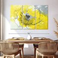 thumbnail image 3 of Elephant Stock Bright Yellow Flower Wall Art - Horizontal Multi Panel Canvas - Lobby Wall Decor - Floral And Botanical Multi Panel - Black And Yellow Decor - 65" x 42", 3 of 8
