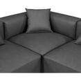 thumbnail image 5 of Meridian Furniture Cube Grey Vegan Leather 5-Pc. L-Shaped Modular Sectional, 5 of 9