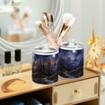 thumbnail image 3 of Yayeee 4 Pack Qtip Holder Bathroom Cotton Swab Canister with Lid Clear Dispenser Set, Moonlight Mountain, 3 of 6