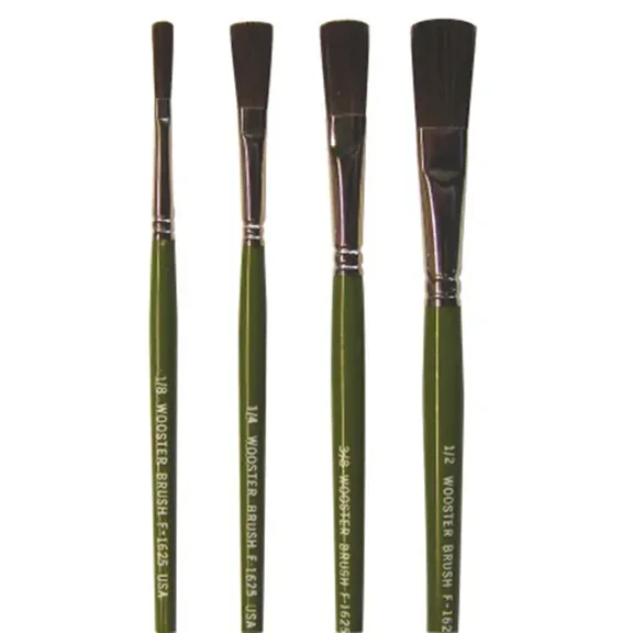 Wooster 1/4" Artist Soft, Ox Hair Bristle, Paint Brush, Wood Handle F1625-1/4