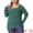 Green, variant on DARING DIVA Women's Plus Size Side Button Square Neck Long Sleeve Blouse 4X Green