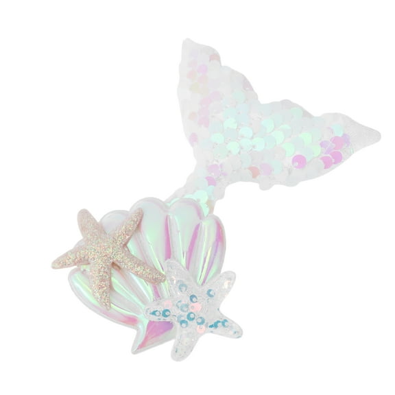 Unique Bargains 1 Pc Grace Mermaid Hair Clips for Home Beige Pink