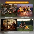 thumbnail image 5 of 48" Smokeless Fire Pit Ring, Heavy Duty Metal Fire Ring for DIY Outdoor Fire Pits, Above or In-Ground Use for Patio Backyard, Black-a, 5 of 8