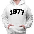 thumbnail image 2 of 1977 College Style Hoodie Sweatshirt Unisex 2X-Large White, 2 of 5