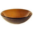 thumbnail image 1 of Novatto TIS-228T GAMBO Thé Givré Tige Modèle Rond Verre Récipient Évier 16,5 Pouces de Diamètre Brun, 1 of 1