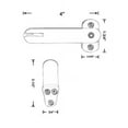 thumbnail image 4 of QCAA Solid Cast Brass Flip Latch Lock for Sliding Cabinet Shed Door, 4", Matte White, 1 Pack, 4 of 4