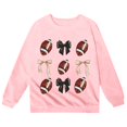 thumbnail image 3 of SonxaHe Big Girl Sweatshirt Cartoon Rugby Crew Neck Long Sleeved Top Children Cozy Loose Soft Sports Sweatshirts Pink,Sized 11-12, 3 of 3