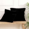 thumbnail image 3 of The Art Box Decorative Throw Pillow Covers, Crushed Velvet Square Cushion Cover, Set of 2 Velvet Modern Designs, Soft Cozy Solid Cushion Cover with Hidden Zipper, Black, 20 x 20 in, 3 of 3
