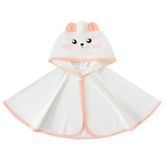FAOWME Baby Boys Girls Sun Protective Cape Full Zip Sunscreen Clothing Outdoors Breathable Cape Pink 3-5 Years