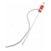 Hand Drum Pump - Polyethylene 3/4" OD - 5 GPM Piston Pump for 15/30/55 Gallon Drums - 140°F Max Temp - 500 SUS Viscosity - 54" Discharge & 34" Suction