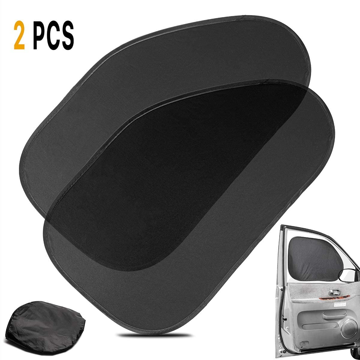 Zone Tech Side Window Cling On Sun Shades- 2-Pack