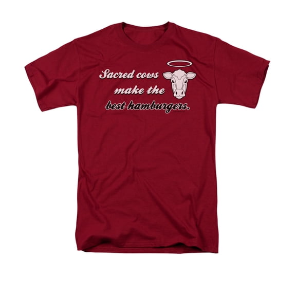 Sacred Cows Make The Best Burgers Funny Joke Adult T-Shirt