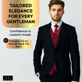 thumbnail image 2 of Oliver George 4pc Men's Paisley Design Formal Suit Vest Waistcoat Tuxedo Dress Vest Necktie BowTie Handkerchief Set For Suit or Tuxedo Burgundy X-Large, 2 of 5