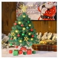 thumbnail image 4 of 20in Mini Christmas Tree with Lights Green Small Christmas Tree Artificial Xmas Decor Holiday Decoration for Home, Office, Party, 4 of 8