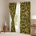 thumbnail image 3 of Camouflage Blackout Curtains,Yellow Army Green Camo Curtains & Drapes,Desert Military Themed Window Curtains,Marble Texture Window Treatments Retro Vintage Style Decor, 3 of 6