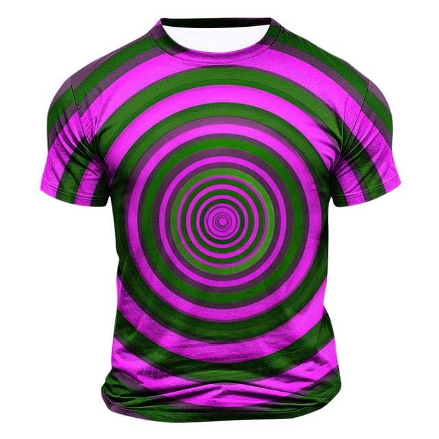 Wancir Chemises pour Hommes Liquidation Vente Hommes Mode Décontractée Imprimé Sport Manches Courtes Col Rond Blouses Chemises