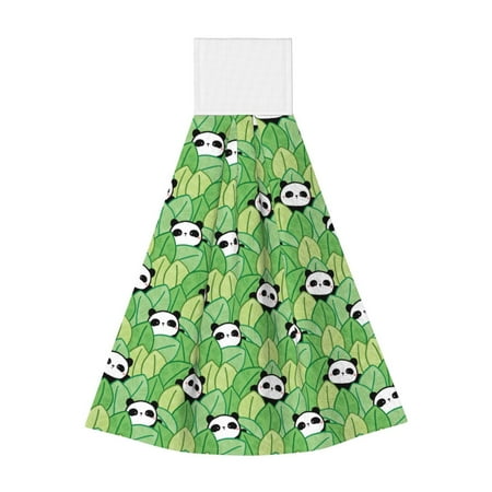

Wukai Cartoon Panda And Leaf 1 Print Kitchen Towels Quick Dry Washcloths Coral Velvet Dishtowels Multipurpose Reusable Cloths Soft Tea Absorbent Cleaning Cloths
