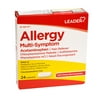 Leader Allergy Multi Symptom Acetaminophen Pain Reliever Caplets, 24 Ea, 6 Pack