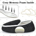 thumbnail image 2 of NHU Boys Slippers Cozy Memory Foam House Shoes Indoor Outdoor Slip on Bedroom Slippers Black Big Kid 4-5, 2 of 5