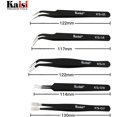 thumbnail image 3 of Precision Tweezers Set, ZMLEVE 12 PCS ESD Tweezer Set, Anti-Static Stainless Steel Tweezers Kit Curved Tweezers for Craft, Jewelry, Electronics, Laboratory Work, 3 of 7