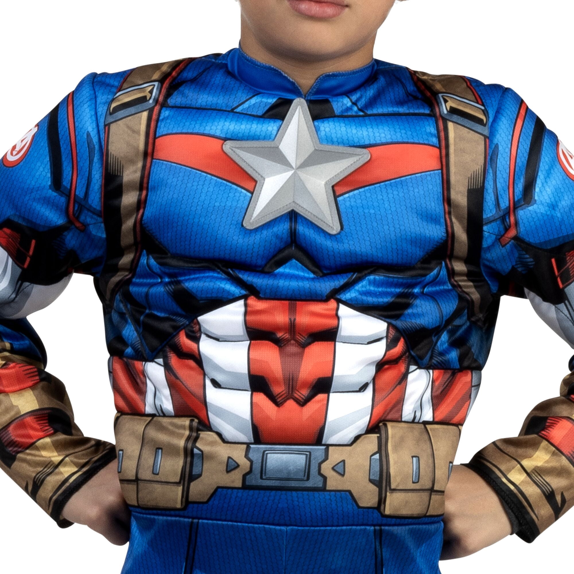 Marvel's Captain America Halloween Costume for Children, Boy's Size M (8), by Jazwares