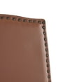 thumbnail image 4 of Christopher Knight Home Transitional 30.75" PU Upholstered Bar Stools with Solid Wood Frame, Brown, Set of 2, 4 of 12