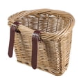 thumbnail image 1 of Handmade Natural Rattan Bike Basket for Storing Gadgets Light Brown 12.5x8x9 Inches, 1 of 8