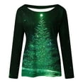 thumbnail image 4 of Qertyioot Sweat-Shirt Imprimé Noël pour Femmes, Manches Longues Col Rond Décontracté Mode Pull, 4 of 5