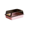 thumbnail image 3 of AuroraX Cat Litter Box with Lid Odor Control Covered Litter Box High Sides 2 Pcs Top Entry Semi Enclosed Leak-Proof Indoor Pet Supplies Pink National Dog Day International Cat Day, 3 of 6
