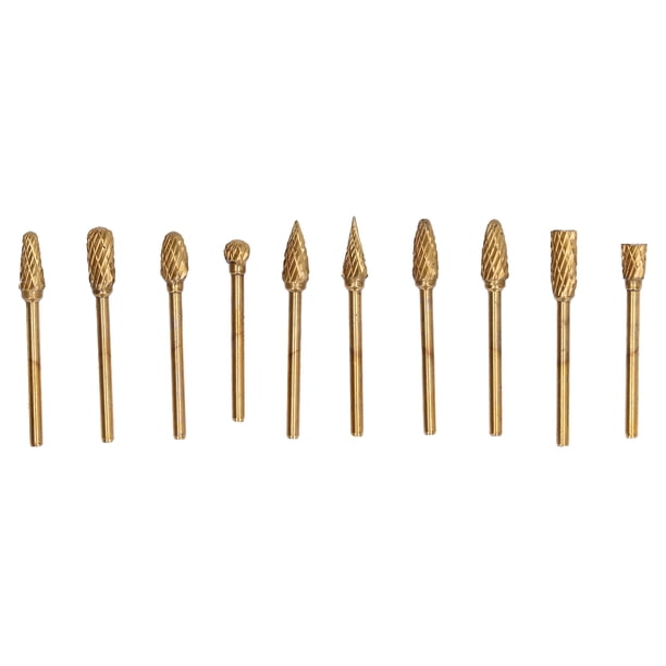 Brocas para tallado de madera, kit de 10 brocas giratorias de doble corte con limas rotativas de borde de doble corte, tecnología avanzada