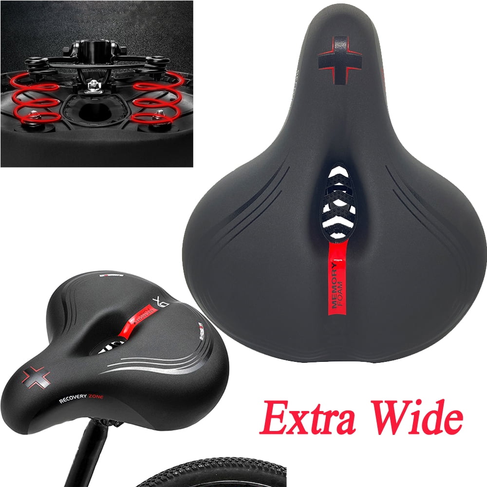 PVUEL Extra Wide Bike Seat Big Bum Bicycle Saddle Cushion Sporty Soft