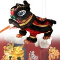 thumbnail image 1 of Hand Puppet with Strings & Rod - Asian Figurine Puppet Portable Crafts for Parties, Children, Spring Festival, White, Traditional Lion Dance Doll, 1PC, 1 of 9