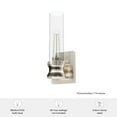 thumbnail image 6 of Hunter - Lenlock 1-light Brushed Nickel, Small Sconce Light, Dimmable, Modern Style, for Bedrooms, Dining, Living Rooms - 19905, 6 of 6
