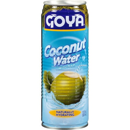 Goya Coconut Water with Pulp, 17.6 fl oz, (Pack of