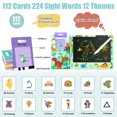 thumbnail image 2 of BULLPIANO Talking Flash Cards with LCD Writing Tablet Speech Sensory Toys 224 Sight Words Educational Learning Toys Gifts for 3+ Year Olds Preschool Boys and Girls, 2 of 6