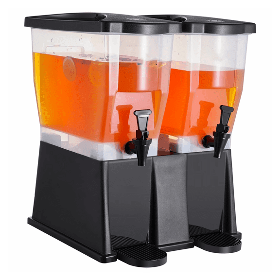 3 Gallon Drink Dispenser 2 Pack, Beverage Dispensers with Stand & Spigot, Plastic Juice Dispenser for Parties, Iced Tea Water Lemonade