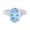 Aquamarine, variant on 1 Carat Oval LAB GROWN Ruby and LAB GROWN Diamond Engagement Ring (0.5ct Center, AAAA Heirloom Quality) RISV01W7AM 14K White Gold
