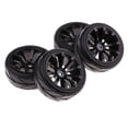 thumbnail image 1 of Llanta de rueda de neumático de carreras de goma de 4 pieza HSP HPI 1:10 RC modelo en carretera CUTICAT Llantas planas para automóviles, 1 of 8