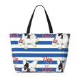 thumbnail image 2 of Disketp Bulldog Friend Bolsa de Playa de Gran Capacidad, Bolso Impermeable y a Prueba de Arena para Mujer, Ideal para Playa, Piscina y Natación, 2 of 7